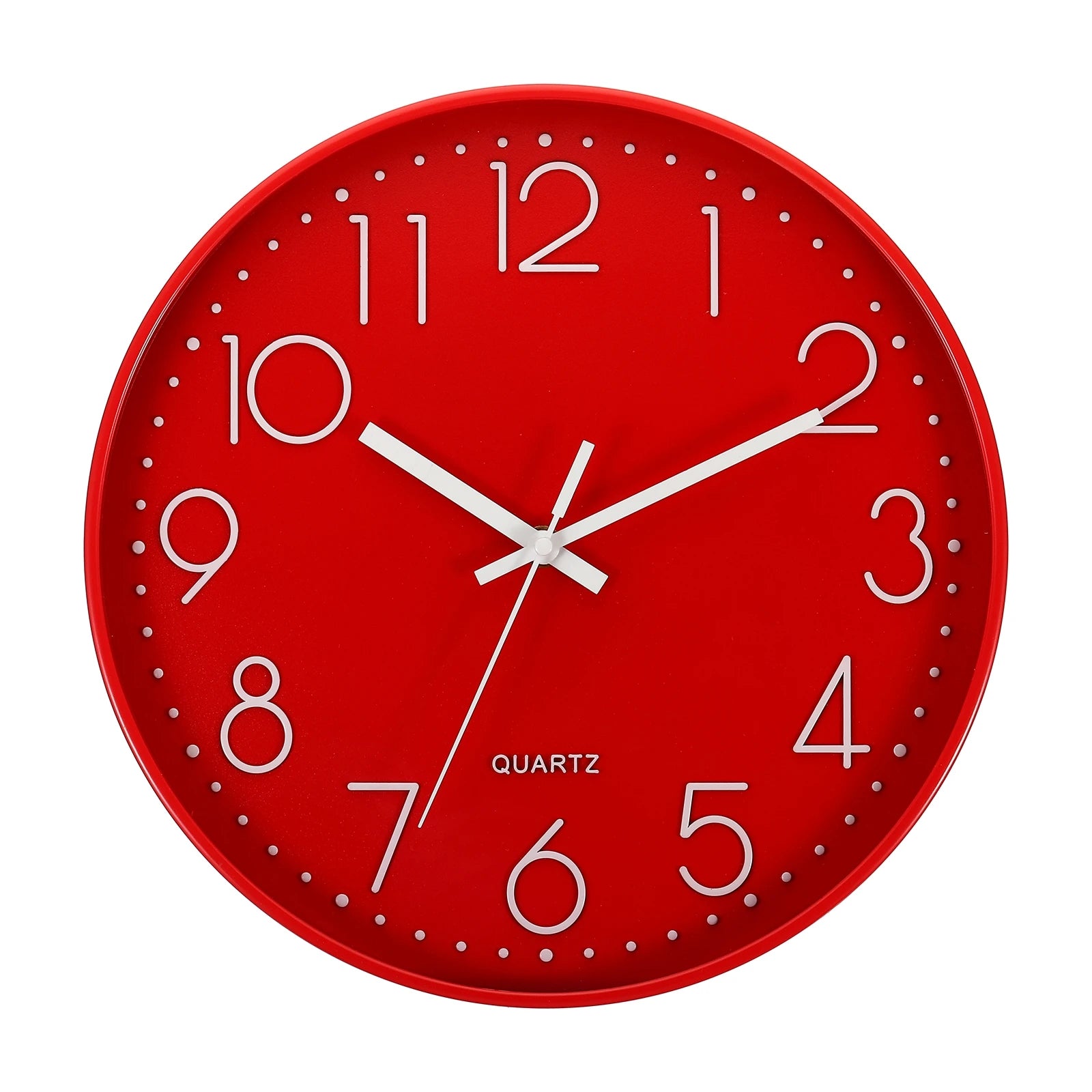 12 Inch Wall Clock, Battery Operated Silent Non-Ticking Round Wall Clocks for Office Bedroom Decorative
