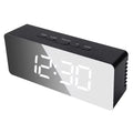 1Pc White Digital Clock LED Mirror Table Clock Snooze Display Time Night Light Desktop USB Alarm Clock Home Decor Desk Clock