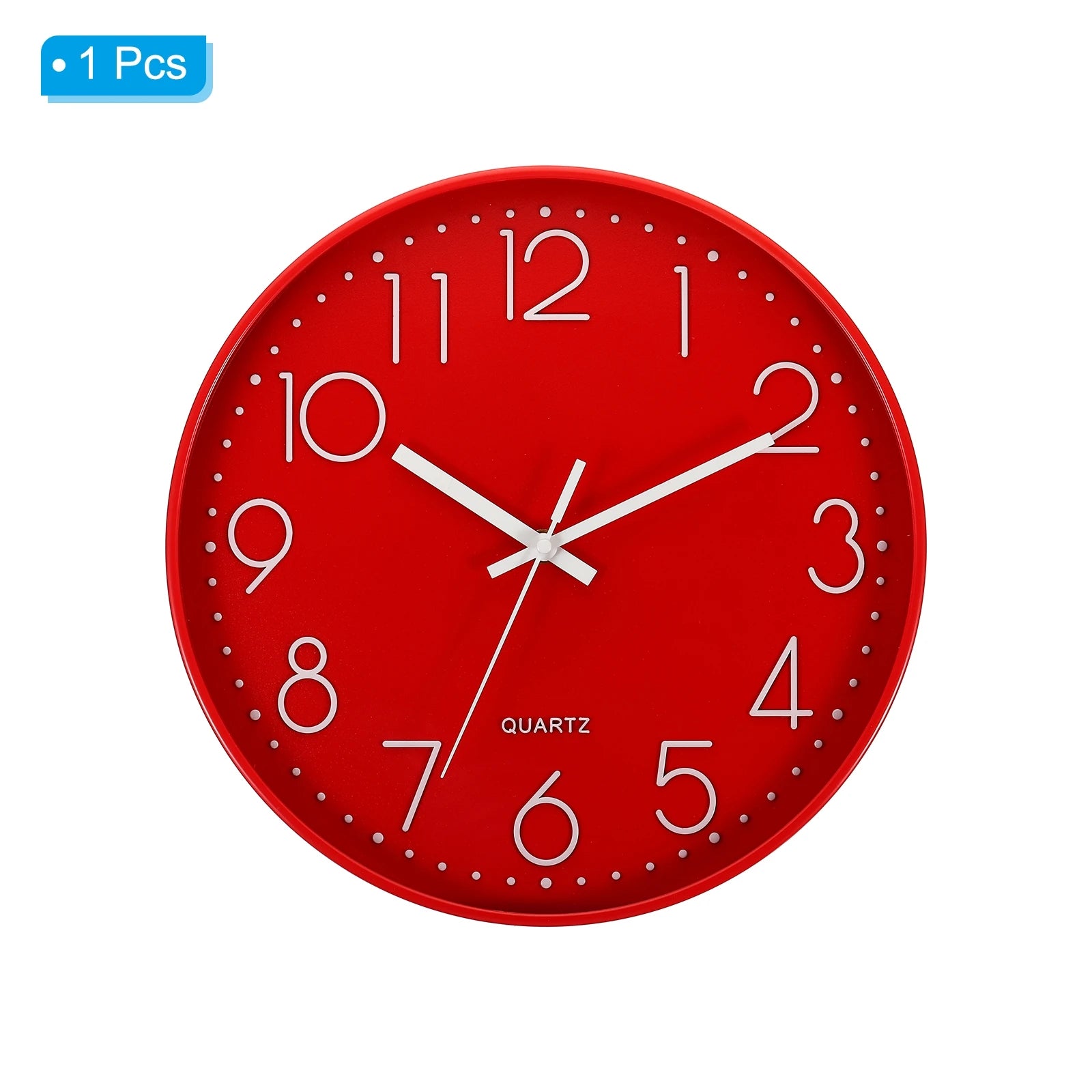 12 Inch Wall Clock, Battery Operated Silent Non-Ticking Round Wall Clocks for Office Bedroom Decorative